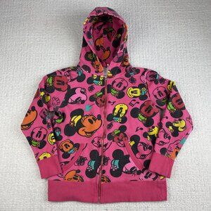 Tokyo Disney Parks Resort Pink Full Zip Sweatshirt AOP Minnie Mouse Sz LL XL